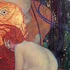 Gustav Klimt Canvas Paintings - Goldfish (detail)
